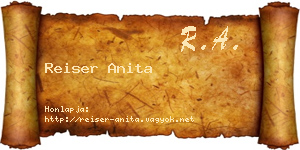 Reiser Anita névjegykártya